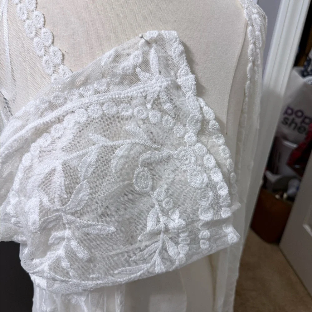 Chic Soul White Lace Kimono / Overpiece 2x/3x